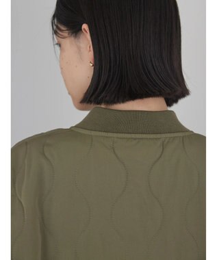 AMERICAN HOLIC キルポカリブ付きキルティングブルゾン Khaki