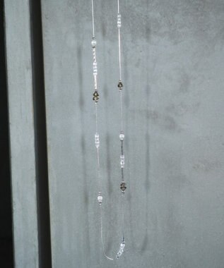 YECCA VECCA ガラスMIXロングネックレス