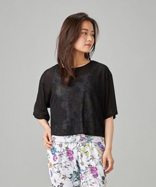 Chacott シアーリブバッククロスTシャツ