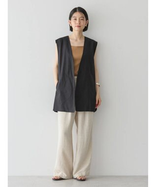 AMERICAN HOLIC リネンブレンドジレベスト Black