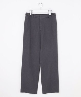 J.PRESS LADIES S 2way thermo サキソニー ストレート パンツ チャコールシャンブレー系