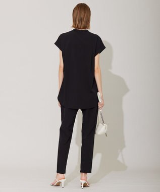 ICB 【接触冷感・UVカット・撥水・洗える】 プルーフ4WAYタフタ ブラウス ブラック系