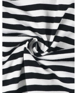 une nana cool MADE WITH LIBERTY FABRIC 綿100％ボーダー 半袖パジャマ BL