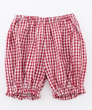 組曲 KIDS 【80-100㎝】ギンガム セットアップ レッド系3