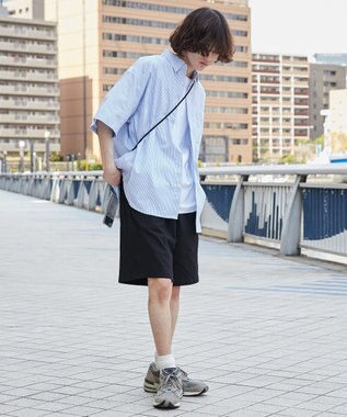 WEGO 【ウエストゴム】ヘビーウェイトカットイージーショーツ ブラック