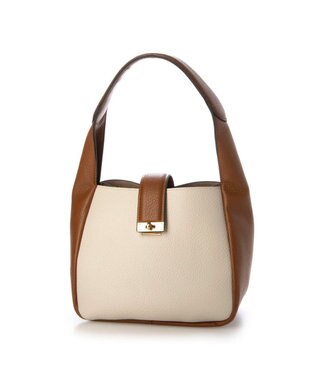 UNBILLION カシュカシュ cachecache / ベルト金具ポイントワンショルダー アイボリーミックス