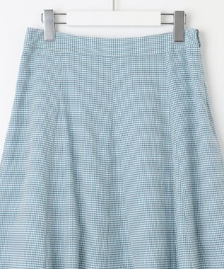 J.PRESS LADIES 【洗える】アセVis ギンガム スカート シーグリーン系3