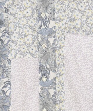 JOSEPH HOMME パッチワークリバティ 半袖シャツ ホワイト系3