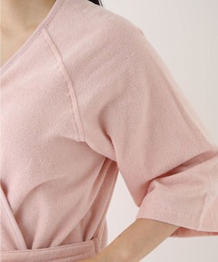 UCHINO エアリータッチ ラグランレディスローブ ピンク2