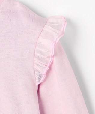 ANY KIDS おけいこモチーフ刺繍入り 長袖Tシャツ ラベンダー（うさぎ×バレエ）