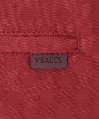 Y'SACCS ドットジャガードポーチ付きトートバッグ ワイン