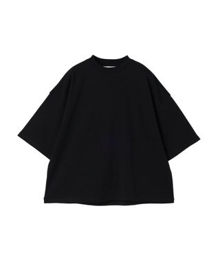 AMERICAN HOLIC モックネック５分袖カットプルオーバー Black