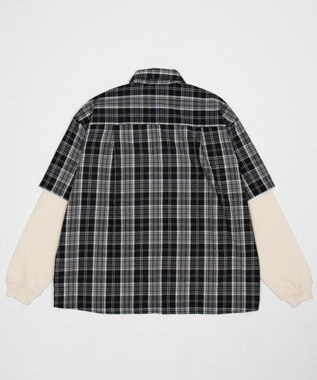 WEGO 【ユニセックス着用ITEM】アンサンブルチェックシャツ（LS） ブラックチェック1