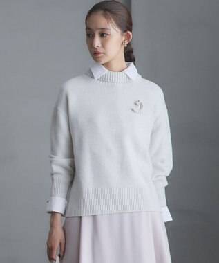 組曲 ウールカシミヤミックス ロールネック ニット 【WEB限定】シルバーグレー系9