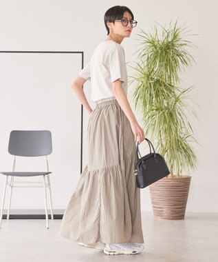 AMERICAN HOLIC きれいめコットンベーシックＴシャツ（５分袖） Oatmeal