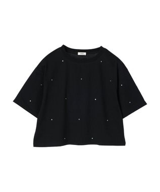 earth music&ecology キラキララインストーンプルオーバー Black