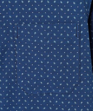 JOSEPH ABBOUD 【キングサイズ・オーガニックコットン使用・自然なストレッチ性】JOE COTTON ストレッチオックスペイズリー シャツ ネイビー系5