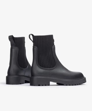 BONTRE 【UNISA/ウニサ】軽量リブニットブーツ/FAYNAR-UA ブラック