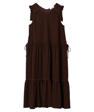 Green Parks ■ＥＳＣＡＲ　ドロストギャザーワンピース Brown