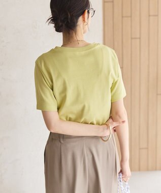 AMERICAN HOLIC きれいめコットンベーシックＴシャツ（５分袖） Pistachio