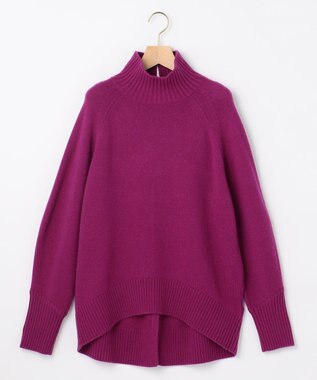 組曲 S ウールカシミヤミックス ロールネックニット パープル系