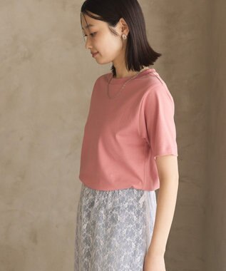 AMERICAN HOLIC きれいめコットンベーシックＴシャツ（５分袖） Pink