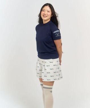 23区GOLF 【辻梨恵プロ着用】モックネックシャツ ネイビー系