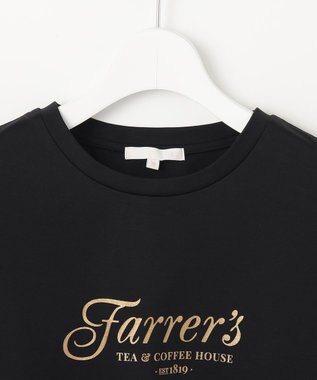 自由区 L 【洗える】グラフィックロゴ Tシャツ ブラック×ゴールド