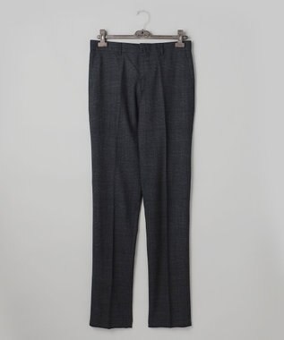 GOTAIRIKU セットアップカラー有【洗える/ストレッチ/シワになりにくい】ZERO TRIA ウォッシャブルパンツ(25年モデル) ブラック(グレンチェック地柄)