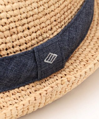 JOSEPH ABBOUD 【ナチュラルな風合い】ラフィアメランジハット アイボリー系