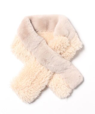 UNBILLION カシュネ cache nez / フェイクファーボアマフラー アイボリー