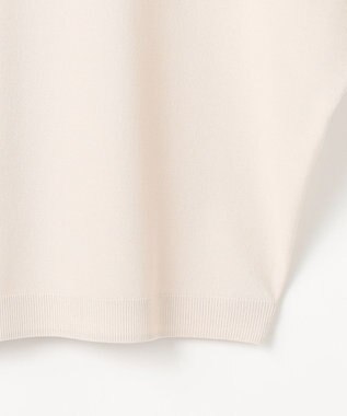 自由区 【前後着用可能】クレープストレッチドルマンスリーブ ニット ベージュ