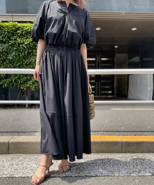 UNFILO 【セレSTORYコラボ】スポ可愛 シャカ楽ストレッチ スカート ブラック系