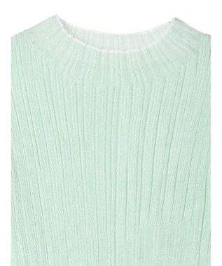 earth music&ecology シアー配色リブプルオーバー Green