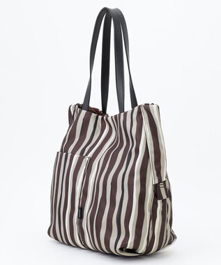 Y'SACCS 【ムック本掲載】ドローイングストライプ　トートバッグ ワイン