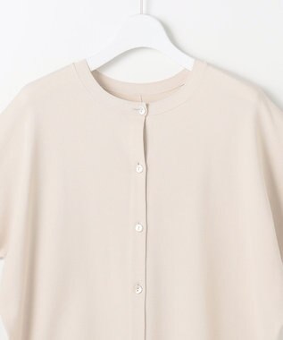 自由区 【前後着用可能】クレープストレッチドルマンスリーブ ニット ベージュ