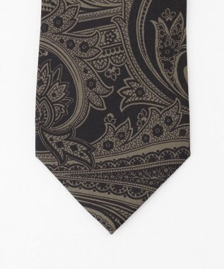 JOSEPH ABBOUD 【イタリア素材・日本製】トーナルペイズリープリント ネクタイ ダークグリーン系6