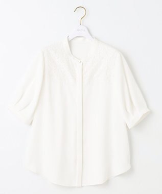 ANY SIS 【洗える】ヨークレース ブラウス オフホワイト