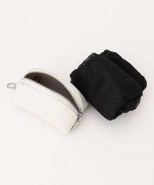 ICB 【人気のためさらに新色追加・全5色展開】 3ピースチャームバッグ ブラック×パイソン