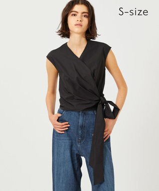 BEIGE， 【S-size・otonaMUSE7月号掲載】HYDRANGEA / カシュクールブラウス Black