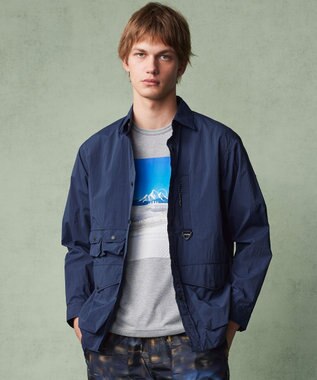 JOSEPH ABBOUD MOUNTAIN 【吸水速乾/消臭性】デオドライ天竺 フォトプリント Ｔシャツ ライトグレー系6