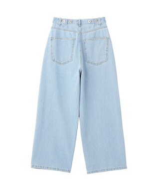 earth music&ecology スタッズデニムパンツ Light Indigo