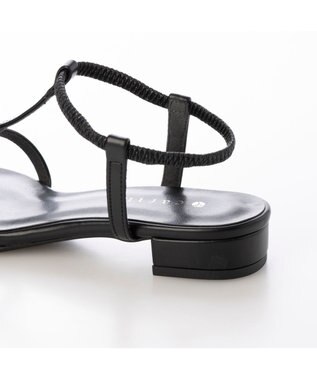 MODE ET JACOMO <carino>ポインテッドトゥTストラップサンダル ブラック