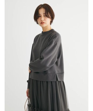 Green Parks ・ＳＵＧＡＲ　ＳＰＯＯＮ　チュールドッキングワンピース Charcoal Gray