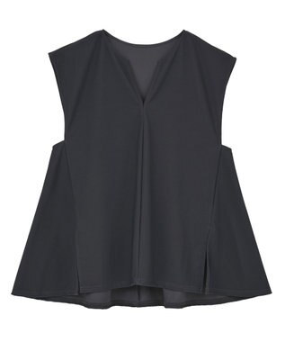 Green Parks リップルフレアベスト Charcoal Gray