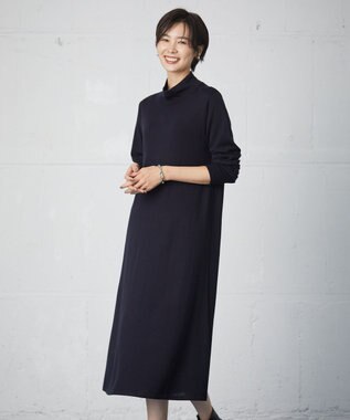 J.PRESS LADIES 【WEB限定カラーあり・洗える】EASY WOOL ワンピース ネイビー系