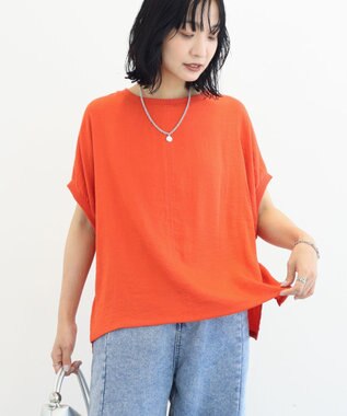 Green Parks リブドッキングブラウス Red