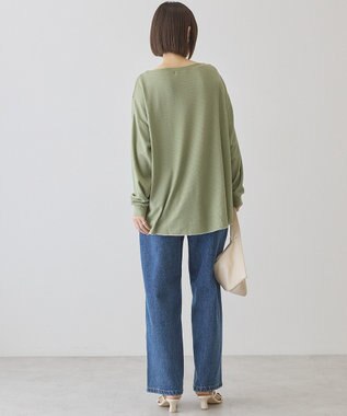 AMERICAN HOLIC 【選べる丈】ヘンリーネックワッフルメロープルオーバー Light Green