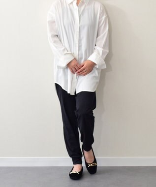 Bridget Birkin 【PARADIS COULEUR】スクエアトウメタルリボンバレエシューズ ブラック雑材