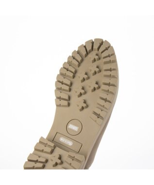 ing <ing>【サスティナブルシリーズ】ラウンドトウリブニットブーツ ベージュヌバック